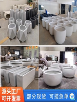 Flower Box Customised GRP Outdoor Square Mall Mall Large Flower Altar Brief Beauty Chen Creativity Square Flower Pot Flower Bowl