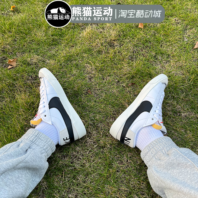 Nike Blazer Low'77 Jumbo男子低帮黑白解构休闲板鞋DN2158-101-图1