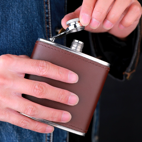 Портативная маленькая карманная фляжка из нержавеющей стали, Россия, объем 304