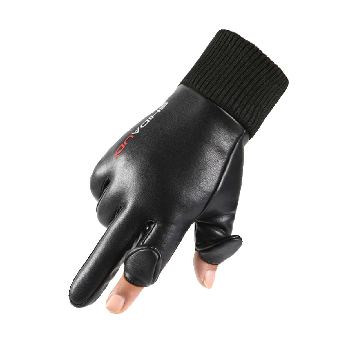 皮手套男冬季加绒保暖触屏防水防风开车骑行送外卖快递漏二指手套,淘宝优惠券,粉丝福利购,淘宝优惠卷