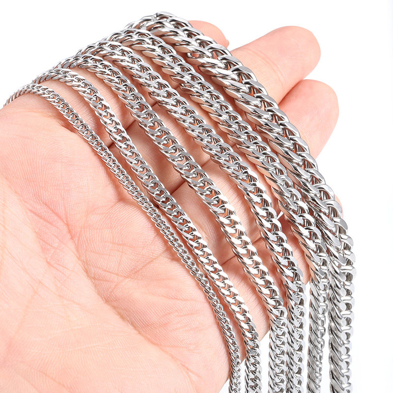 钛钢双织四面磨链饰品链条diy项链手链时尚手工链子材料不掉色链,淘宝优惠券,粉丝福利购,淘宝优惠卷