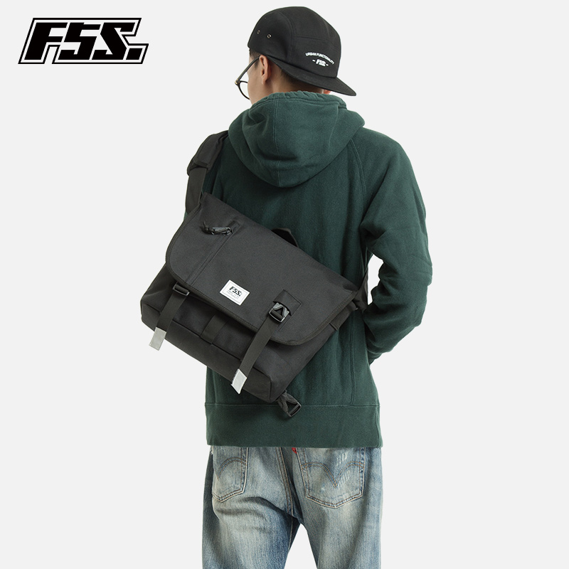 f5sBasic Color潮牌簡約斜挎包純色郵差包男女休閒小包運動單肩包