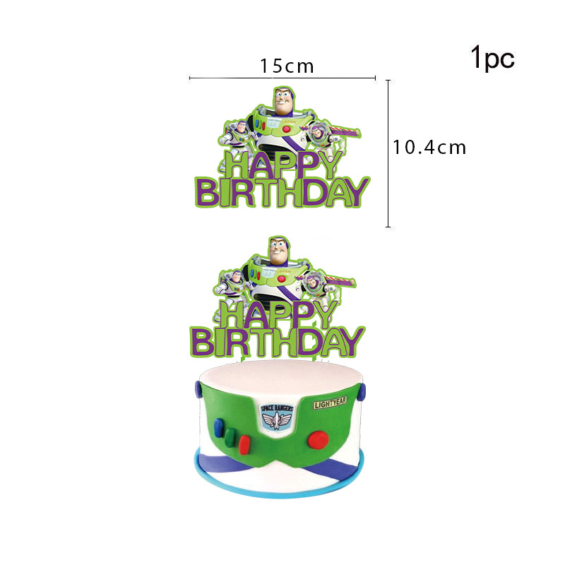 玩具总动员巴斯光年正传Lightyear生日派对套装拉旗蛋糕插旗气球 - 图2