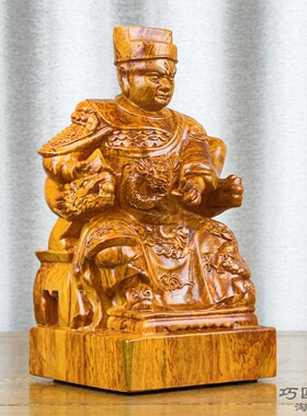 花梨实木雕刻坐像华光大帝神像