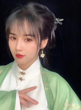 古风步摇流苏盘发簪子S925简约女