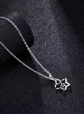 星星项链新款韩版时尚短款轻奢小众时尚锆石锁骨链百搭流苏吊坠女