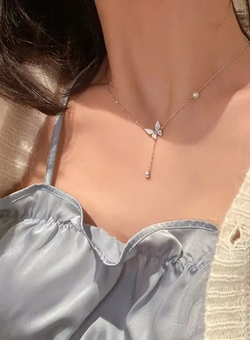 网红气质百搭简约颈链女ins小众设计感时尚吊坠锁骨链