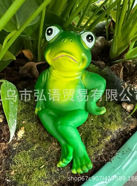 新款树脂庭院花园艺盆景摆件装饰创意卡通小动物桌面摆件