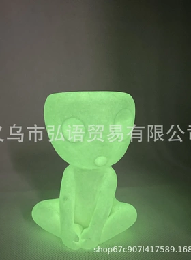 创意夜光小花盆ins北办公家居桌面花园摆件装饰