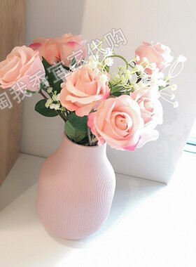 现货宜家粉红色装饰花瓶超好看