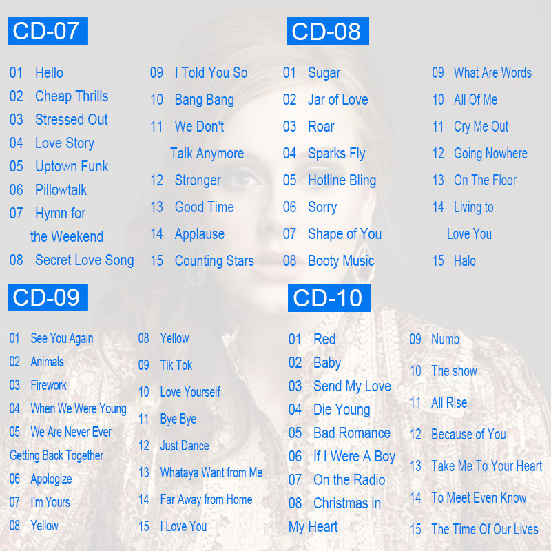 正版汽车载cd碟片21欧美流行英文歌曲无损音乐车用黑胶唱片光盘