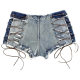 Ds dancing rope shorts lace up jeans showing buttocks
