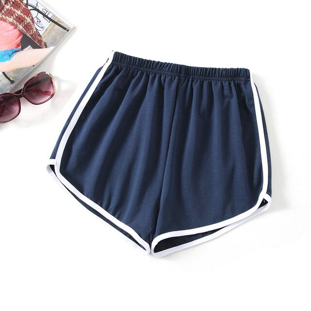 Shorts casual Korean style mid-waist sweatpants stretch cotton