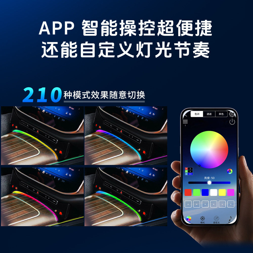 适用于24-26款奔驰E级e300l中控拓展坞车载扩展器充电线改装用品 - 图2