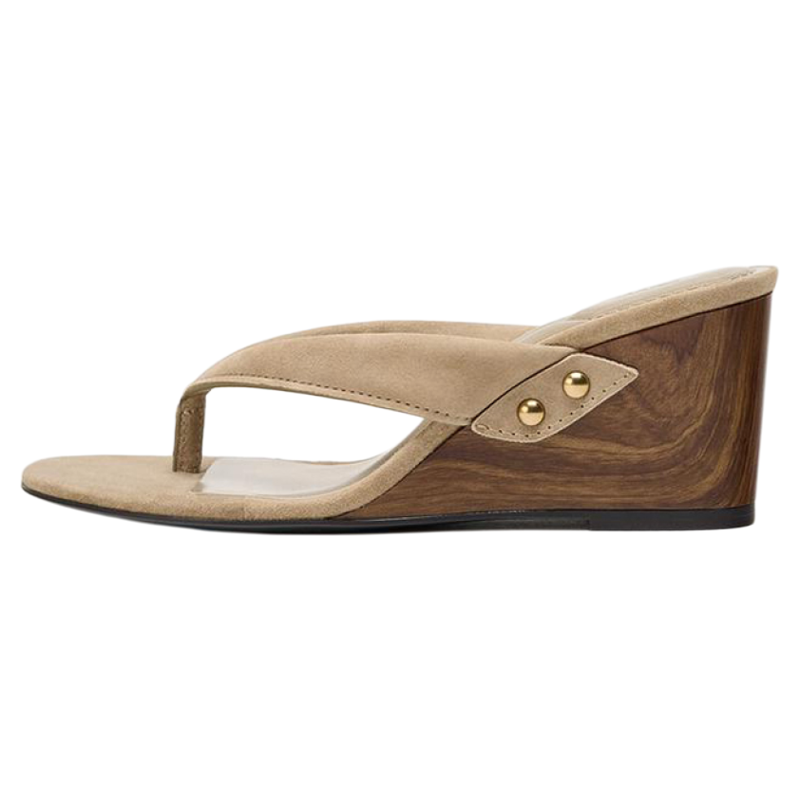 ZA2025夏季小个子增高厚底人字拖沙滩度假风夹脚凉拖鞋高跟凉鞋女,淘宝优惠券,粉丝福利购,淘宝优惠卷