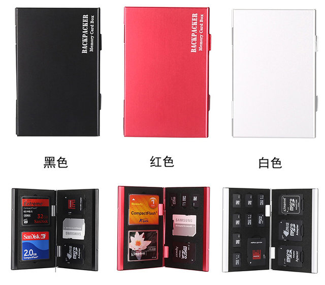 Sd/cf multifunctional storage box backpacker