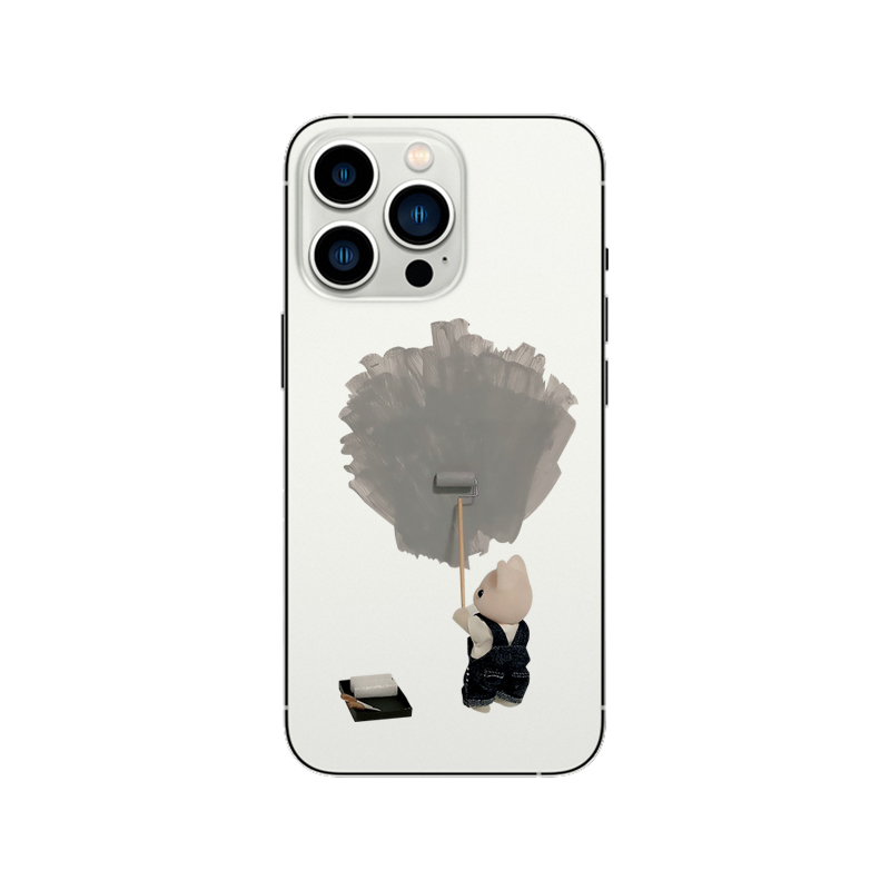 可爱刷墙小熊适用iphone14PRO苹果13卡通12简约15PROMAX硅胶透明手机壳11华为MATE60小米14vivo三星oppo红米 - 图3