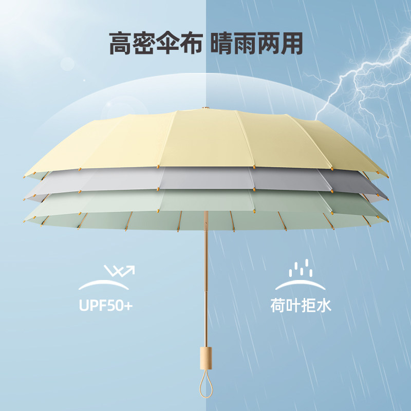 16骨折叠晴雨伞女遮阳防晒防紫外线太阳伞高颜值大号男小清新定制,淘宝优惠券,粉丝福利购,淘宝优惠卷