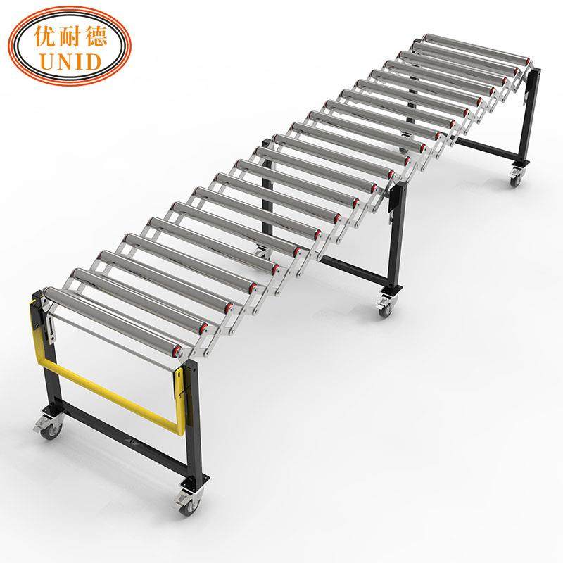 可转弯无动力滚筒伸缩输送机仓储中心滚筒输送线纸箱卸货传送带,淘宝优惠券,粉丝福利购,淘宝优惠卷