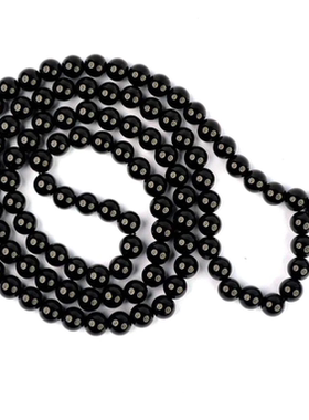 印度冥想手串黑玛瑙水晶108颗