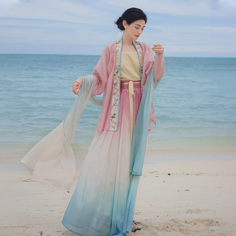 无衣饮羽【曲池荷】提花天丝褙子绣花吊带暗纹宋制女2025新款,淘宝优惠券,粉丝福利购,淘宝优惠卷