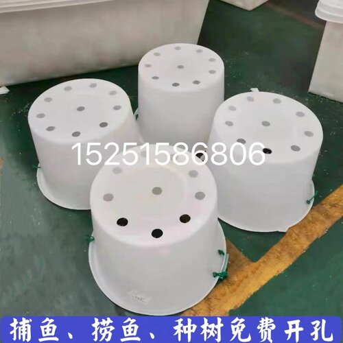 100升带把手牛筋矮桶圆桶铁圈桶鱼虾桶加厚食品桶种树桶养殖水桶 - 图2
