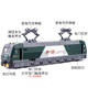 Alloy Locomotive Model 1 87 Harmony Electric Locomotive Double-decker Passenger Alloy Sound-optical Toy Vehicle
