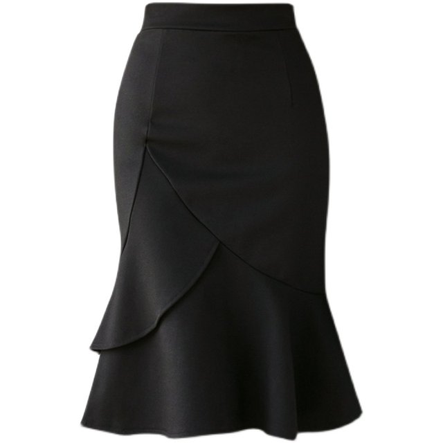 Fishtail skirt women's spring and autumn 2025 new small a-line 2025 high waist hip mid-length short skirt