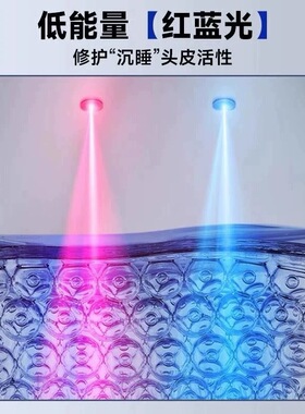 红蓝光+头皮上药器+按摩