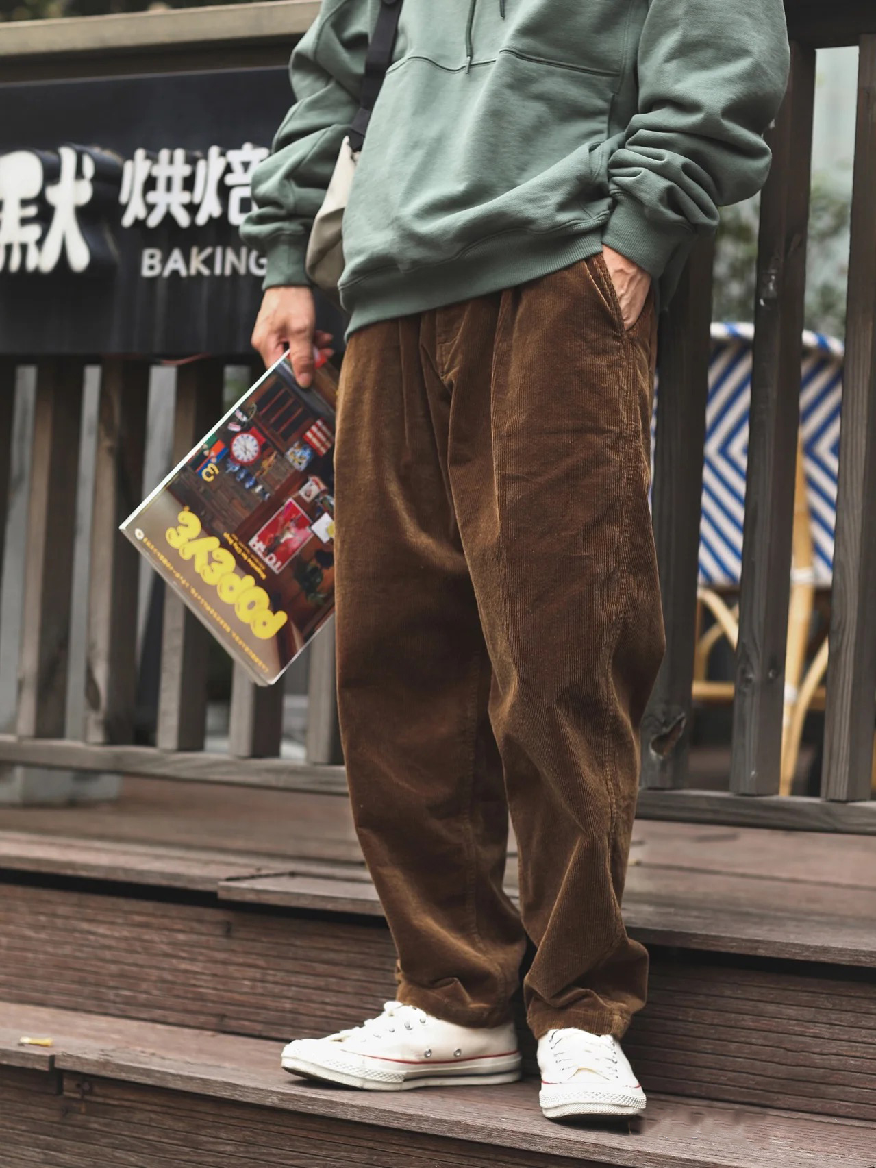 メンズssz 22aw repair cord pants brown M