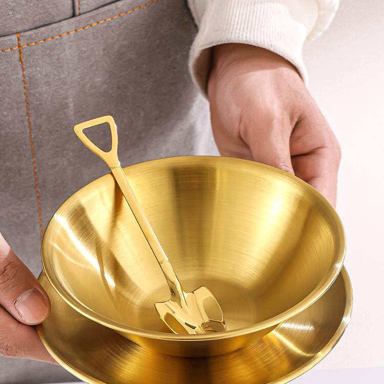 网红绵绵冰碗304不锈钢韩国雪花冰碗冰沙碗套装商用刨冰碗甜品碗