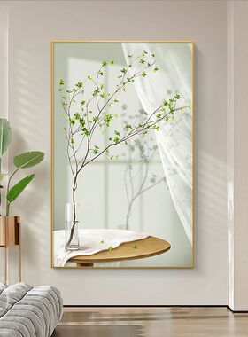 光影植物现代小清新装饰画客厅