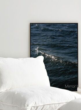 大海波光粼粼海景挂画北欧ins风