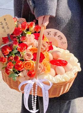 收纳手提节日鸡蛋鲜花水果花束篮