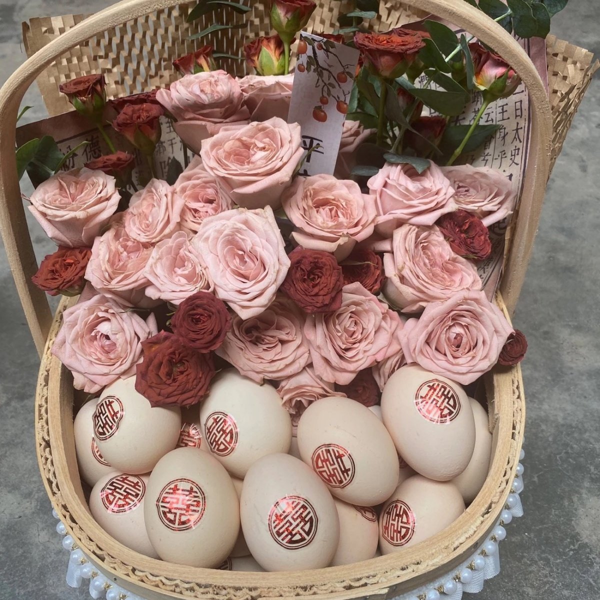 花篮手提蓝子藤编织伴手礼产妇月子闺蜜鸡蛋插鲜花diy手提材料包,淘宝优惠券,粉丝福利购,淘宝优惠卷