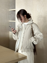 Here Short-style Collar Cotton Jacket Woman 2023 Winter New Korean War Loose Shoulders Warm Jacket Tide 93726