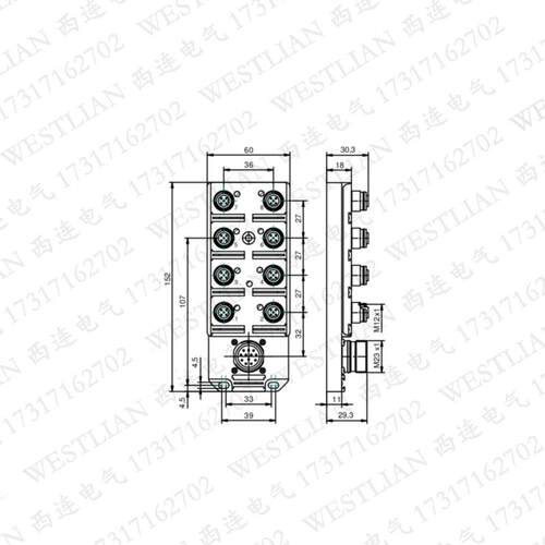 德国lumberg隆堡M12传感器带NPN分线盒ASBS 8/LED NPN 5-4 - 图0