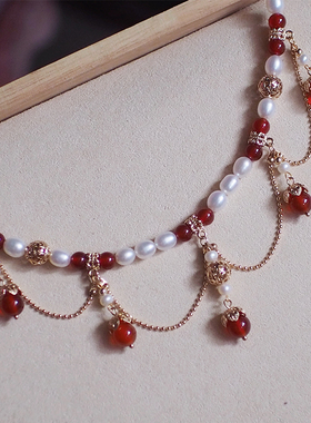 软璎珞唐风坦领淡水珍珠单件包邮