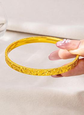 越南沙金碎碎冰新中式福字手镯