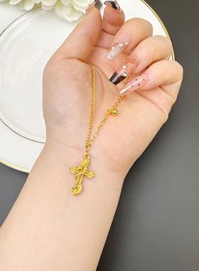 越南沙金蛇年缠蛇锁骨链女