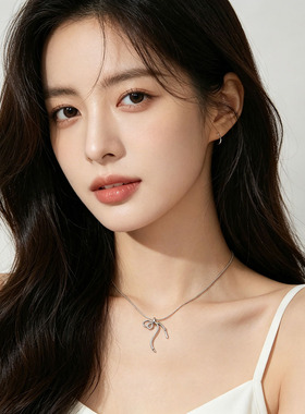 韩系蝴蝶结项链女闺蜜
