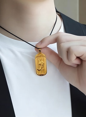 金色观世音菩萨吊坠款