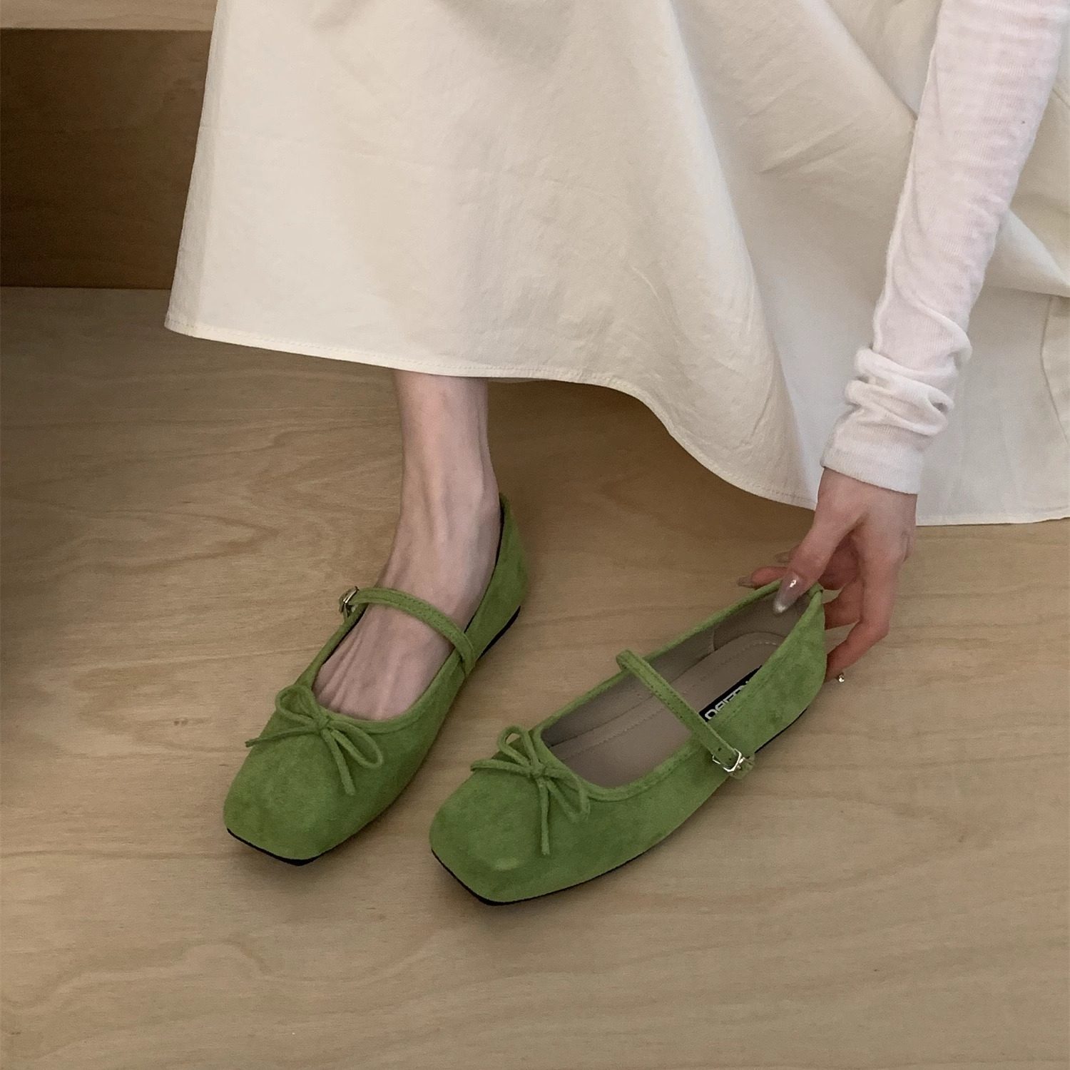 法式韩式蝴蝶结玛丽珍鞋女方头春季新款2026浅口一字扣软底平底鞋,淘宝优惠券,粉丝福利购,淘宝优惠卷