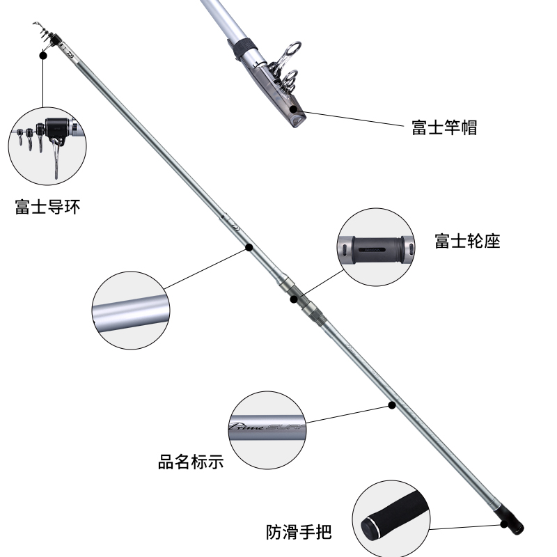 DAIWA达亿瓦 新款银棍PRIME SURF T CS 远投竿抛竿海竿碳素钓鱼杆 - 图1