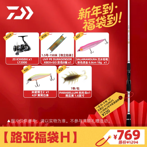 DAIWA达亿瓦 2026新年福袋 路亚大礼包 路亚竿渔轮假饵垂钓小配件 - 图2