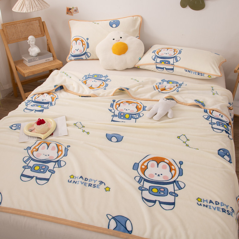 冬季加厚珊瑚绒床单单件牛奶绒毯法兰绒毛毯单人双人加绒被单冬天