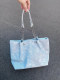Large-capacity tote bag for women in autumn and winter with high-end denim pattern