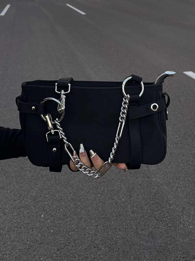 2024小众设计新款女包春夏链条腋下包高级感机车包超酷单肩手提包,淘宝优惠券,粉丝福利购,淘宝优惠卷