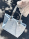 Large-capacity tote bag for women in autumn and winter with high-end denim pattern