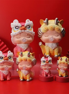 吉祥物瑞兽盲盒手办桌面摆件树脂